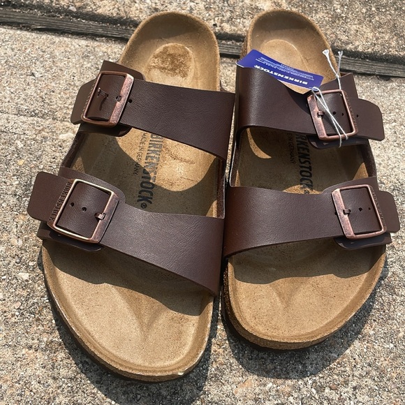 Birkenstock Arizona women’s  Birko-Flor sandal brown nwt - Picture 3 of 13
